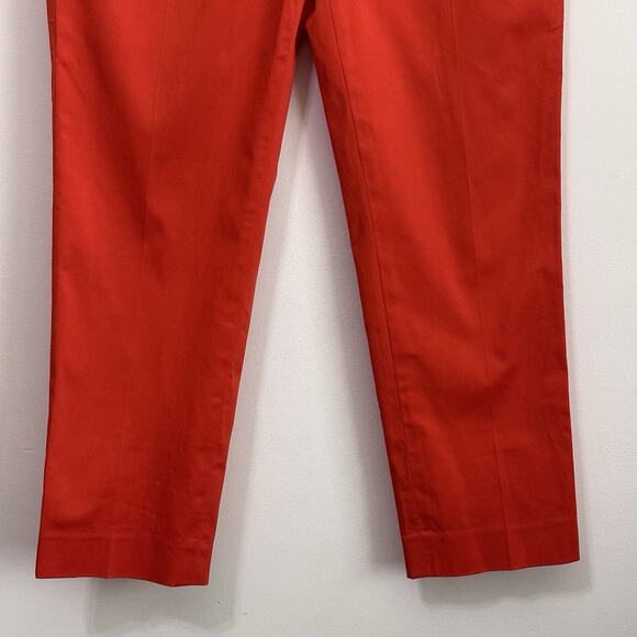 Rag & Bone New York Cropped Pant Trouser 2 Fiery Red Orange Party Work 30x26 - Picture 2 of 9